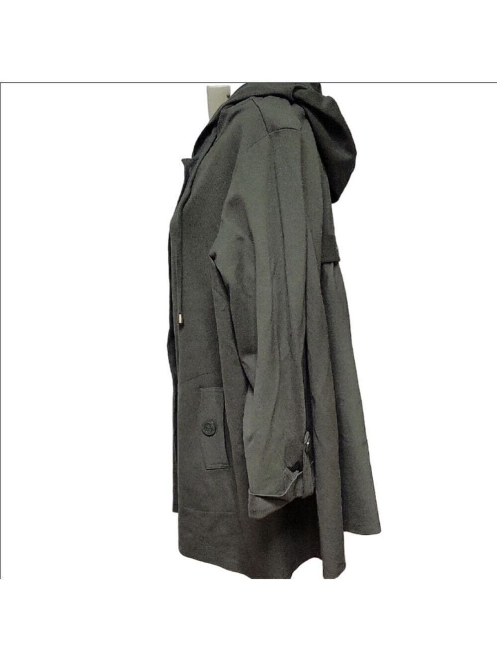 Christian Siriano Green Utility Jacket Hood 1X - Picture 3 of 7